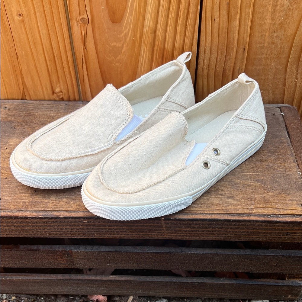 Crazy 8 Cream Slip-On Loafers for Men